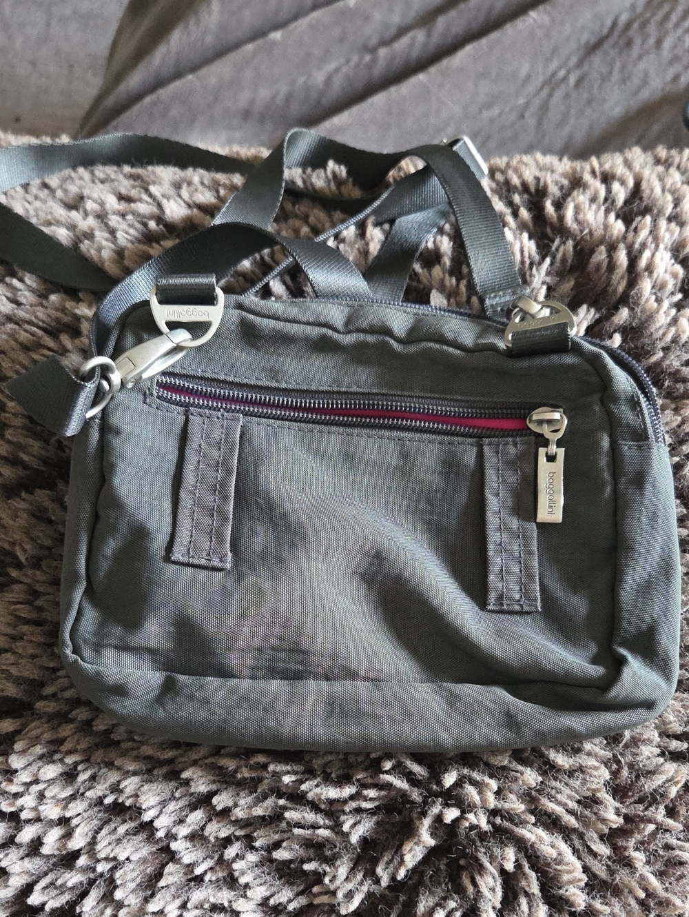 Baggallini Olive Green Multi-Zip Crossbody - Picture 6 of 6